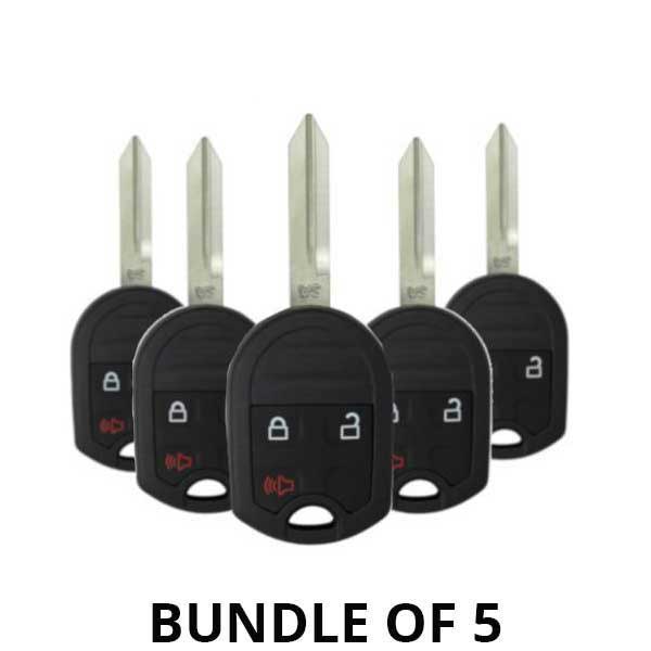 5 x 2001-2018 Ford / Mercury / 3-Button Remote Head Key – Bundle of 5 / PN: 164-R8070 / OUCD6000022 (4D 63 80 BIT) (AFTE