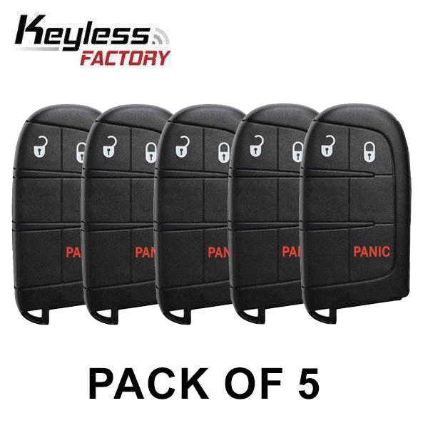 5 x 2015-2021 Dodge Chrysler / 3-Button Smart Key / PN: 68394195 AA / M3M-40821302 (AFTERMARKET) (Pack of 5)