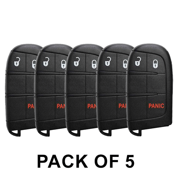 5 x 2015-2021 Dodge Chrysler / 3-Button Smart Key / PN: 68394195 AA / M3M-40821302 (AFTERMARKET) (Pack of 5)