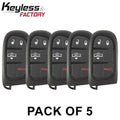 5 x 2013-2018 Dodge Ram / 4-Button Smart Key / PN: 68159656AF / GQ4-54T (AFTERMARKET) (Pack of 5)