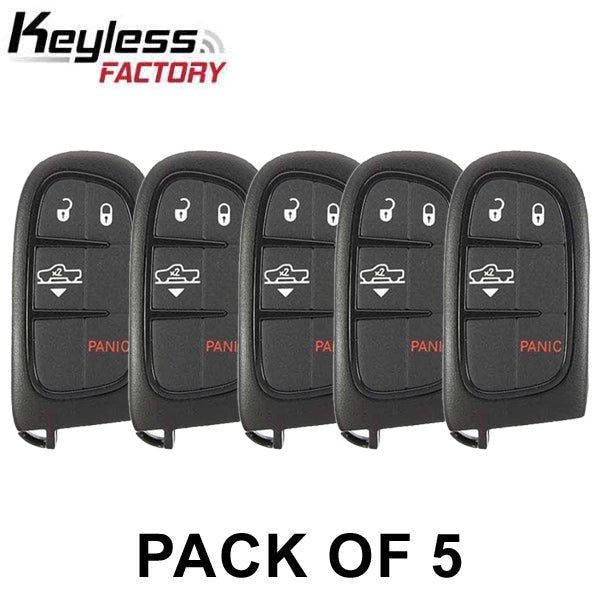 5 x 2013-2018 Dodge Ram / 4-Button Smart Key / PN: 68159656AF / GQ4-54T (AFTERMARKET) (Pack of 5)