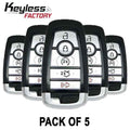 5 x 2017-2022 Ford / 5-Button Smart Key / PN: 5929500 / M3N-A2C93142600 (Pack of 5)