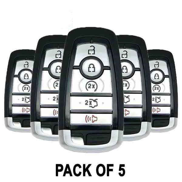 5 x 2017-2022 Ford / 5-Button Smart Key / PN: 5929500 / M3N-A2C93142600 (Pack of 5)