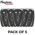 5 x 2018-2022 Chevrolet Equinox / 5-Button Smart Key / PN: 13584498 / HYQ4AA (AFTERMARKET) (Pack of 5)