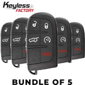 5 x 2014-2022 Jeep Grand Cherokee / 5-Button Smart Key / M3N-40821302 (BUNDLE OF 5)
