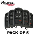 5 x 2014-2021 Jeep Cherokee / 5-Button Smart Key / GQ4-54T / (Bundle of 5)