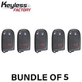 5 x 2017-2021 Jeep Compass / 3-Button Smart Key / PN: 68250335AB / M3N-40821302 (AFTERMARKET) (BUNDLE OF 5)