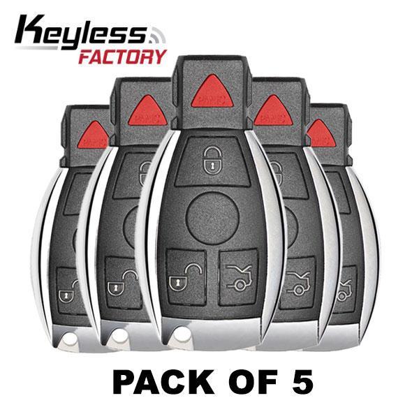 5 x Mercedes Benz 1997-2014 / 4-Button Fobik Key / IYZ-3312 / 315 MHz (Bundle of 5)
