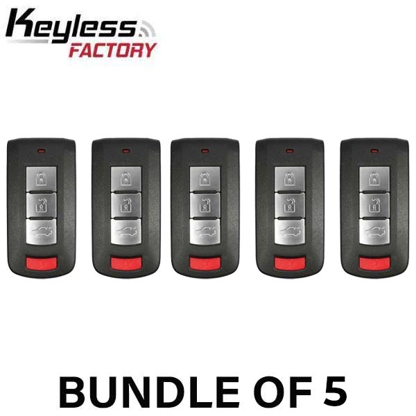 5 x 2008-2020 Mitsubishi Lancer / Outlander / 4-Button Smart Key / PN: 8637B885 / OUC644M-KEY-N (AFTERMARKET) (BUNDLE OF
