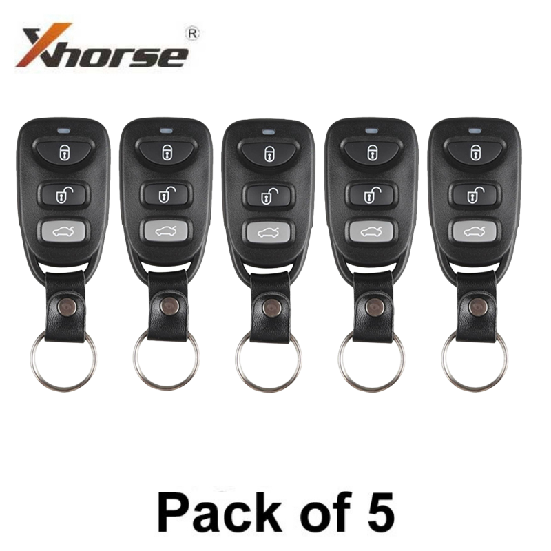 Xhorse - XKHY20EN - Hyundai / 3-Buttons Wired Remote Key (Pack of 5) (Replacement For XKHY00EN)