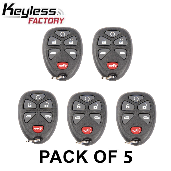5 x 2005-2011 GM / 6-Button Keyless Entry Remote / KOBGT04A (AFTERMARKET) (Pack of 5)