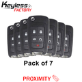 7 x 2010-2019 Chevrolet / 5-Button Flip Key / OHT05918179 / HU100 / PEPS (Pack of 7)