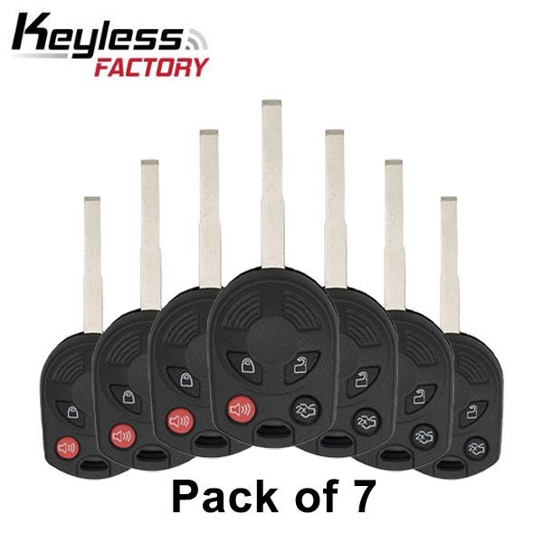 7 x 2012-2019 Ford / 4-Button Remote Head Key / PN: 164-R8046 / OUCD6000022 (Pack of 7)
