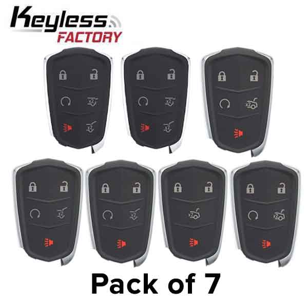 7 x 2014-2019 Cadillac / 4-, 5- & 6-Button Smart Keys / 433 & 315 MHz / HYQ2EB / HYQ2AB (BUNDLE OF 7)