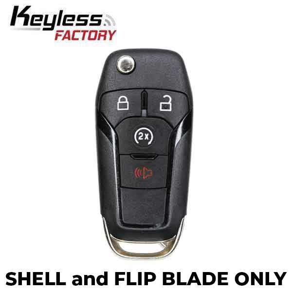 2013-2016 Ford Fusion Flip Key SHELL for N5F-A08TDA w/ Remote Start (AFTERMARKET)