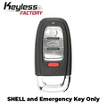2008-2012 Audi / 4-Button Smart Key SHELL for IYZFBSB802 (AFTERMARKET)