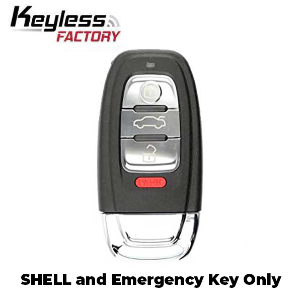 2008-2012 Audi / 4-Button Smart Key SHELL for IYZFBSB802 (AFTERMARKET)