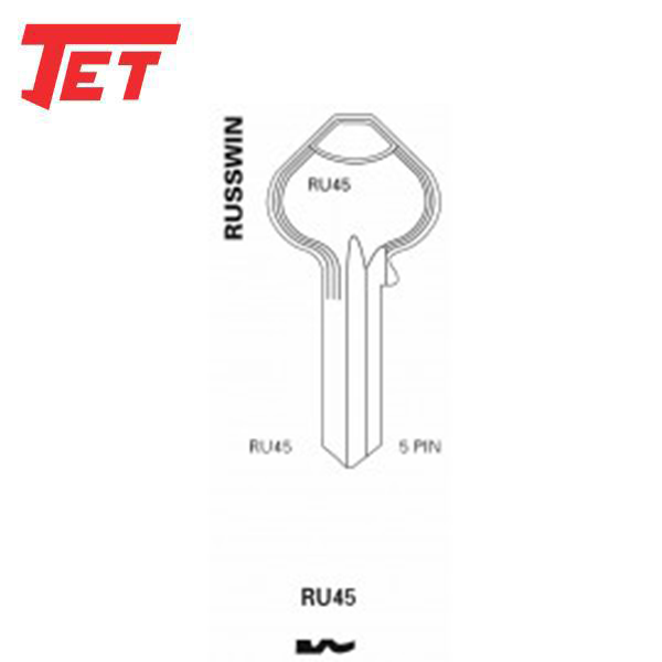 JET - SC20 - Schlage - 6-Pin Key Blank - Nickel Plated