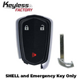 2014-2019 Cadillac / 3-Button Smart Key SHELL for HYQ2AB, HYQ2EB (AFTERMARKET)