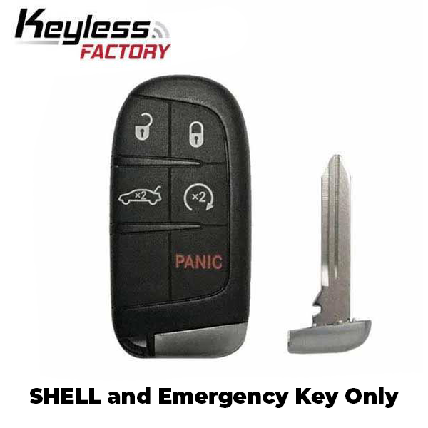 2011-2019 Dodge Chrysler Jeep / 5-Button Smart Key SHELL for M3N-40821302 (AFTERMARKET)