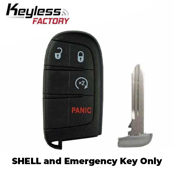 2011-2019 Dodge Chrysler Jeep / 4-Button Smart Key SHELL for M3N40821302 (AFTERMARKET)