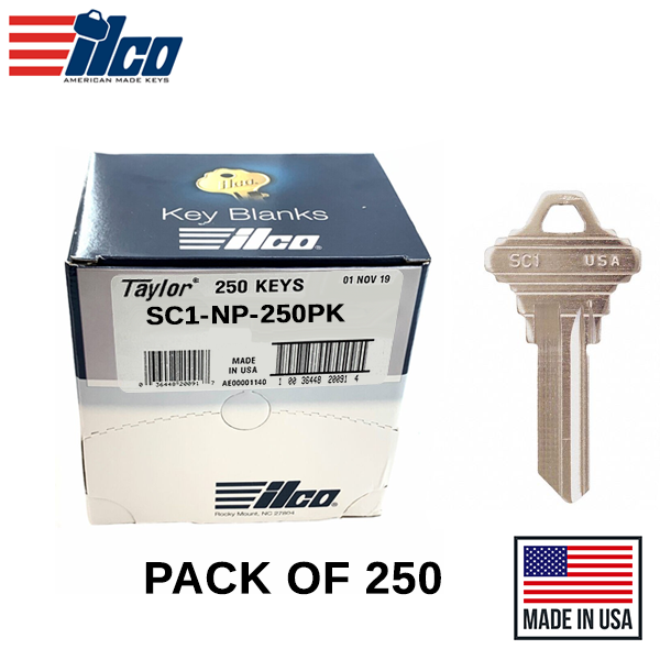 Ilco - SC1-NP SCHLAGE Key Blank - 250 Pack