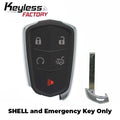 2014-2019 Cadillac ATS CTS XTS / 5-Button Smart Key SHELL for HYQ2AB, HYQ2EB (AFTERMARKET)