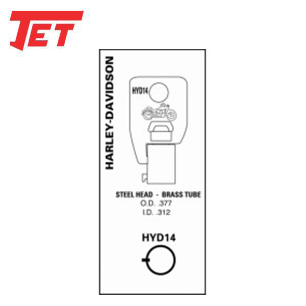 JET - HYD14 - Harley Davidson - Motorcycle Key - Brass
