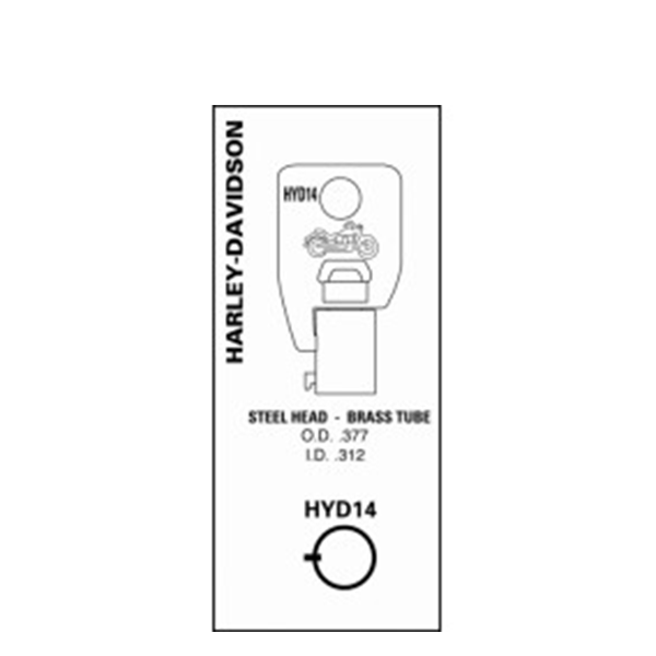 JET - HYD14 - Harley Davidson - Motorcycle Key - Brass