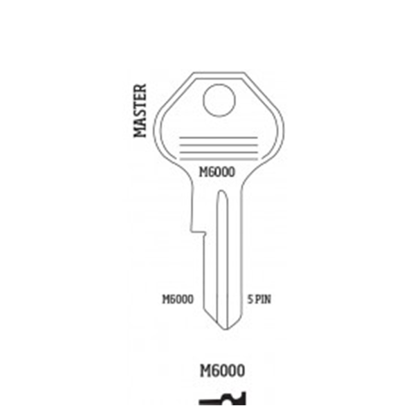 JET - M6000 - Master Lock - 5-Pin Key Blank
