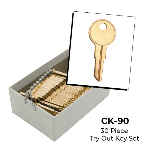 AeroLock - CK-90 - DETEX - Battery Compartment Try-Out Key Set - Y11 - 30 Keys