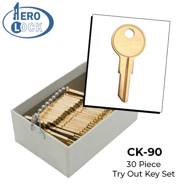 AeroLock - CK-90 - DETEX - Battery Compartment Try-Out Key Set - Y11 - 30 Keys