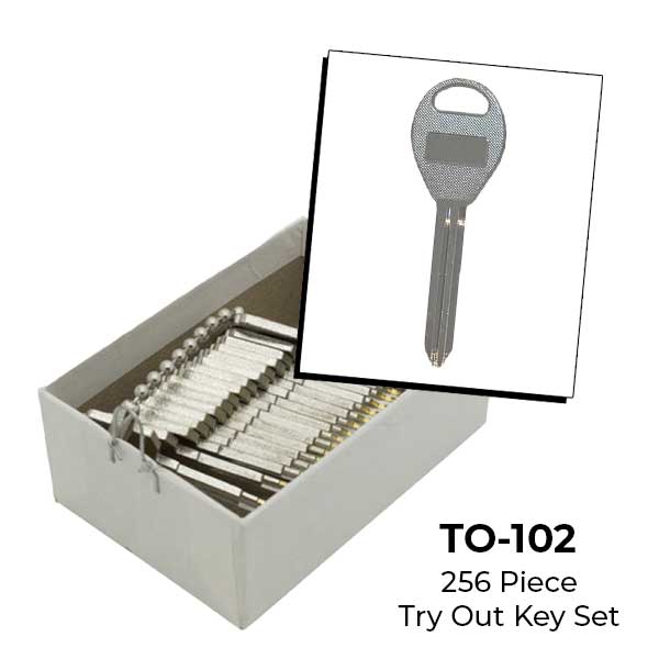 AeroLock - TO-102 - Nissan/Subaru - Door Locks Try-Out Key Set - DA34 - 256 Keys