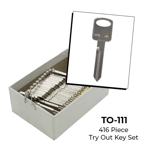 Aerolock - TO-111 - Ford - Ignition Locks Try-Out Key Set - H75 - 416 Keys