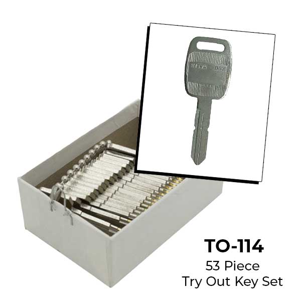 AeroLock - TO-114 - Kenworth 1994+ - All Locks Try-Out Key Set - K1994 - 53 Keys
