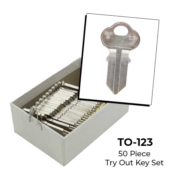 AeroLock - TO-123 - Chicago Double-Sided Wafer Locks  Try-Out Set - 50 Keys