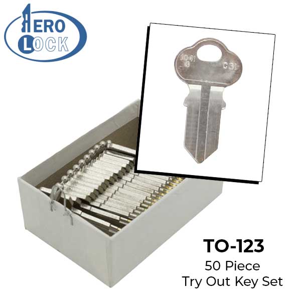 AeroLock - TO-123 - Chicago Double-Sided Wafer Locks  Try-Out Set - 50 Keys