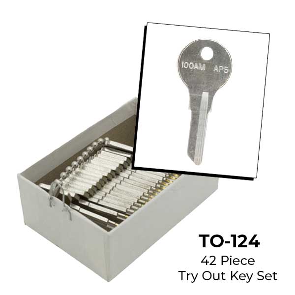AeroLock - TO-124 - TriMark - All Locks Try-Out Key Set - AP5 - 42 Keys