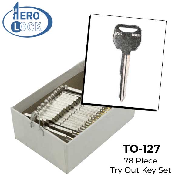 AeroLock - TO-127 - Honda Motorcycle/ATV - All Locks Try-Out Key Set - X265 - 78 Keys