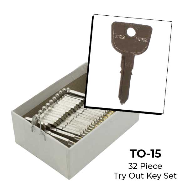 AeroLock - TO-15 - Honda - All Door Locks Try-Out Set - X129 - 32 Keys