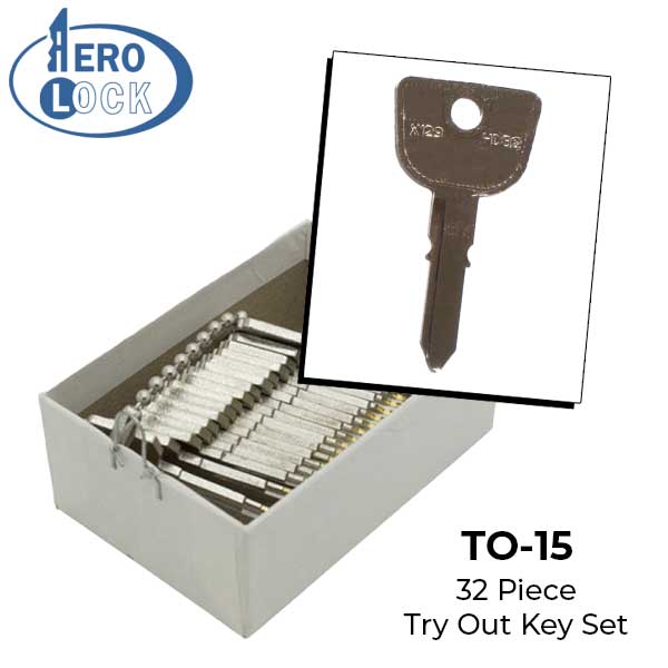 AeroLock - TO-15 - Honda - All Door Locks Try-Out Set - X129 - 32 Keys