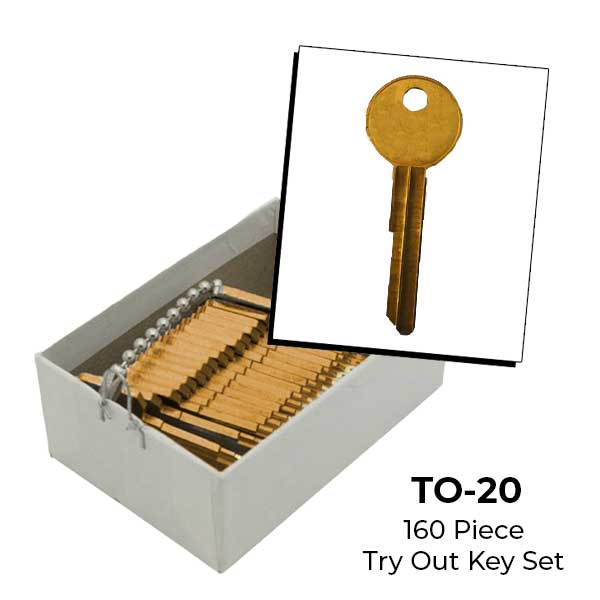 AeroLock - TO-20 - Chrysler 1969+ - All Domestic Locks Try-Out Set - Y151 - 160 Keys