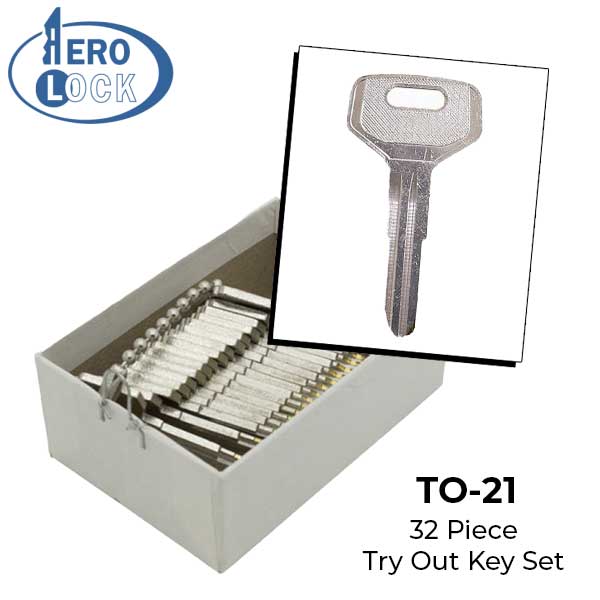 AeroLock - TO-21 - Toyota - All Locks Try-Out Set - TR28 - 32 Keys