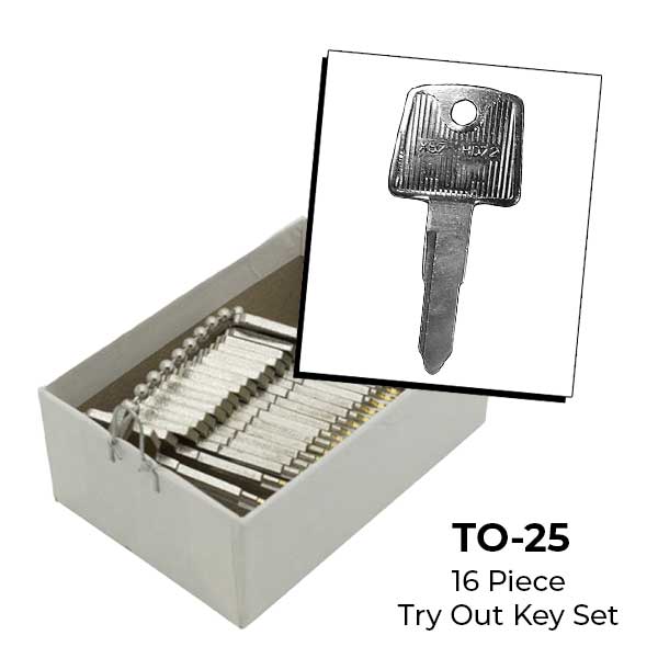 AeroLock - TO-25 - Honda Motorcycle/ATV - Try-Out Key Set - HD72 - 16 Keys