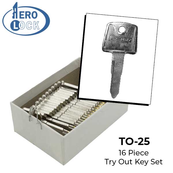 AeroLock - TO-25 - Honda Motorcycle/ATV - Try-Out Key Set - HD72 - 16 Keys