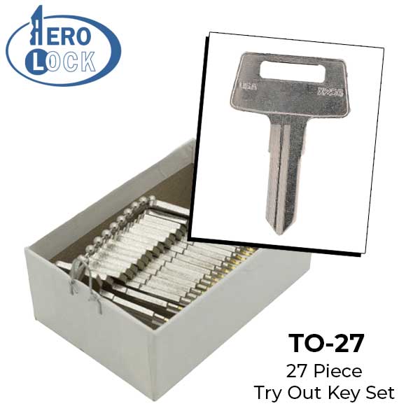 AeroLock - TO-27 - Kawasaki Motorcycle/ATV - All Locks Try-Out Set - X256 - 27 Keys