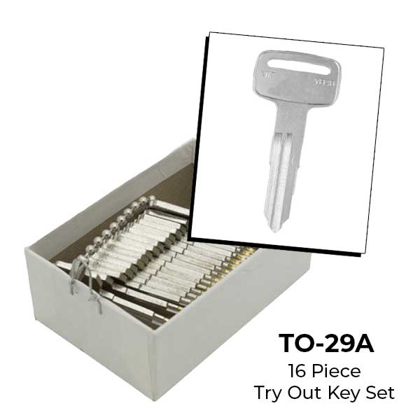 AeroLock - TO-29A - Yamaha/Suzuki 1981+ - All Locks Try-Out Key Set - YH48 - 16 Keys