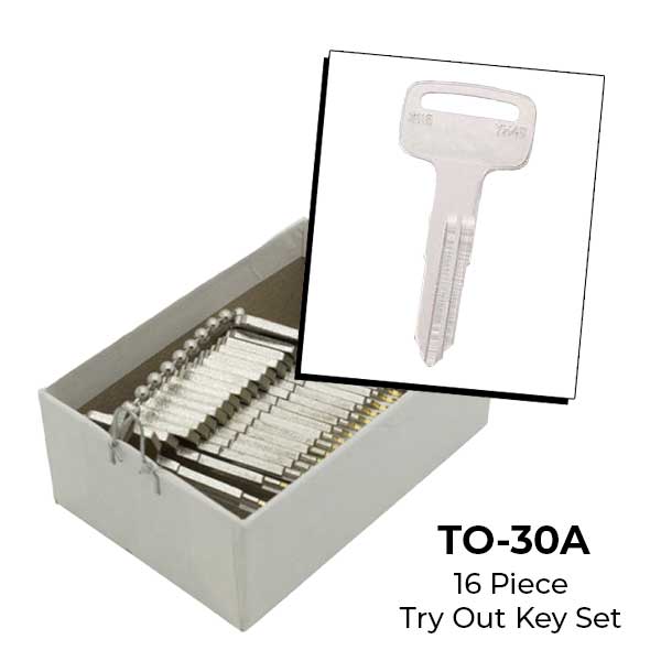 AeroLock - TO-30A - Yamaha/Suzuki 1981+ - All Locks Try-Out Key Set - YH49 - 16 Keys