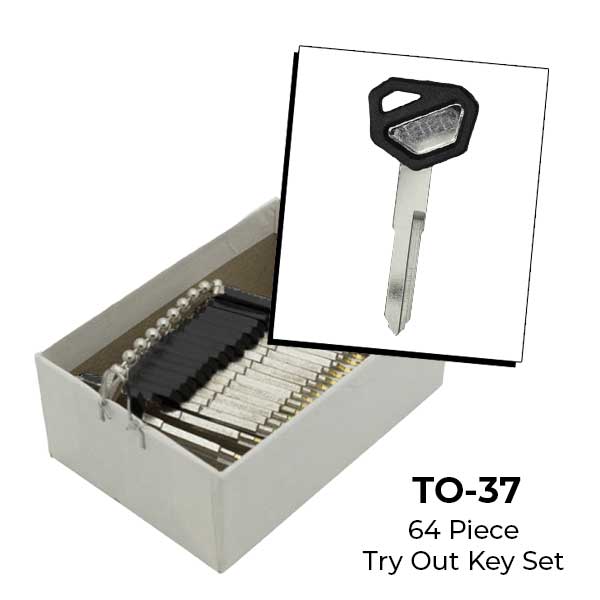 AeroLock - TO-37 - Kawasaki Motorcycles 1996+ - Locks Try-Out Key Set - KW15BP - 64 Keys