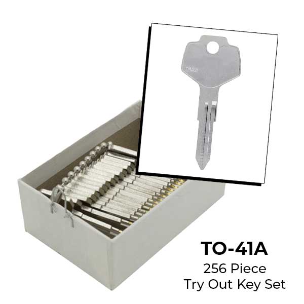 Aerolock - TO-41A - Nissan/Subaru - All Locks Try-Out Key Set - DA25 - 256 Keys